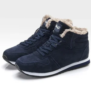 Casual Warme Winterschoenen Heren – Hoge Sneakers met Bontvoering