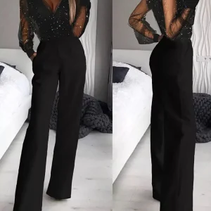 LINA - Casual effen kleur normale jumpsuits