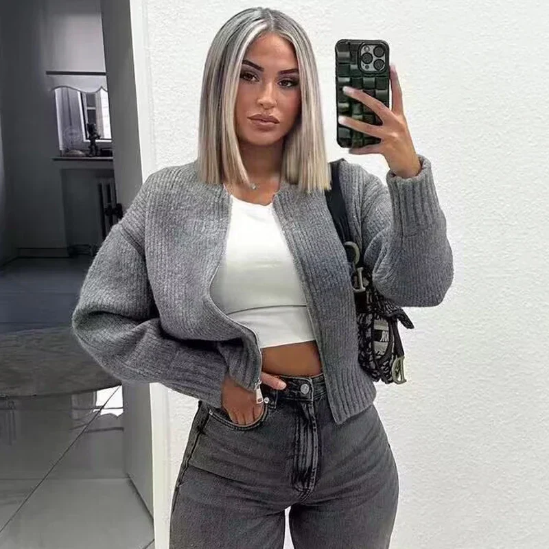 Belia™ | Knit Bomber Jacket Autumn - Afbeelding 2