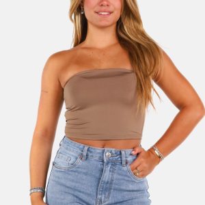 Bandeau top travel Camel
