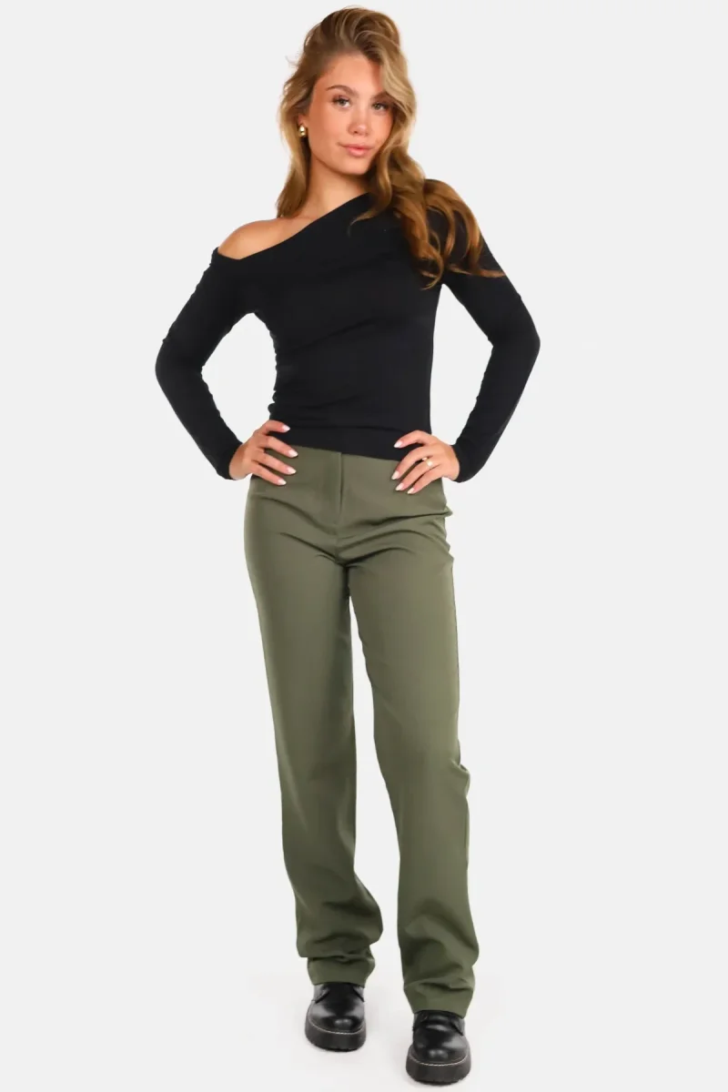 Basic top off shoulder zwart - Afbeelding 3