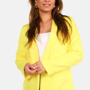Blazer getailleerd stijlvol geel