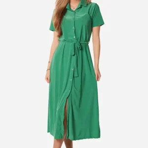 Blousejurk travel korte mouw groen