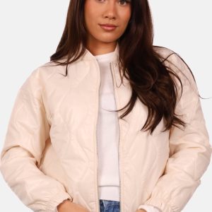 Bomber jasje met ritssluiting beige
