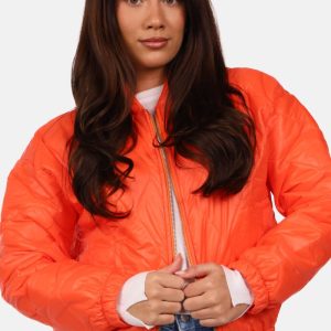 Bomber jasje met ritssluiting oranje