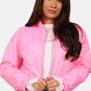 Bomber jasje met ritssluiting roze