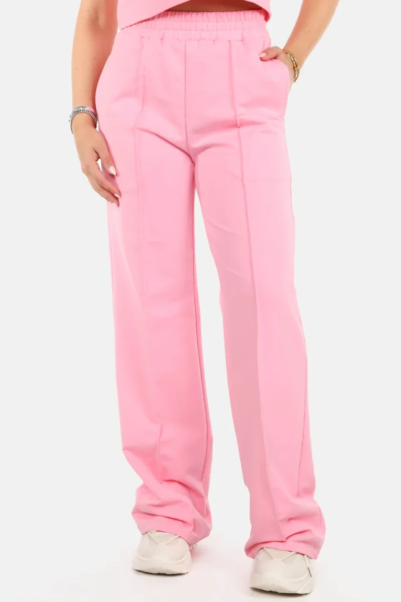 Broek wide leg casual roze - Afbeelding 2