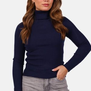 Coltrui met ribstructuur donkerblauw