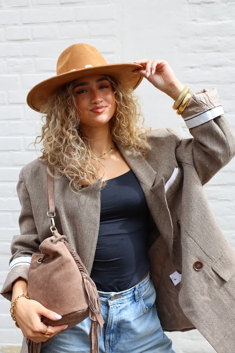 Cowboy Hoed Camel/Zilver - Afbeelding 5