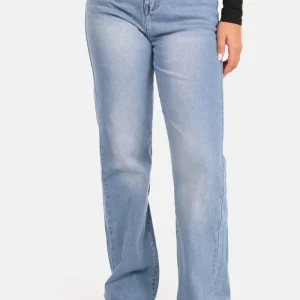 high-waist wide leg jeans lichtblauw