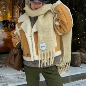 Amber Luxe Shearling Jas met Zachte Voering