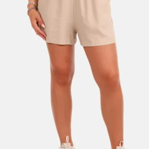 Korte broek linnen beige