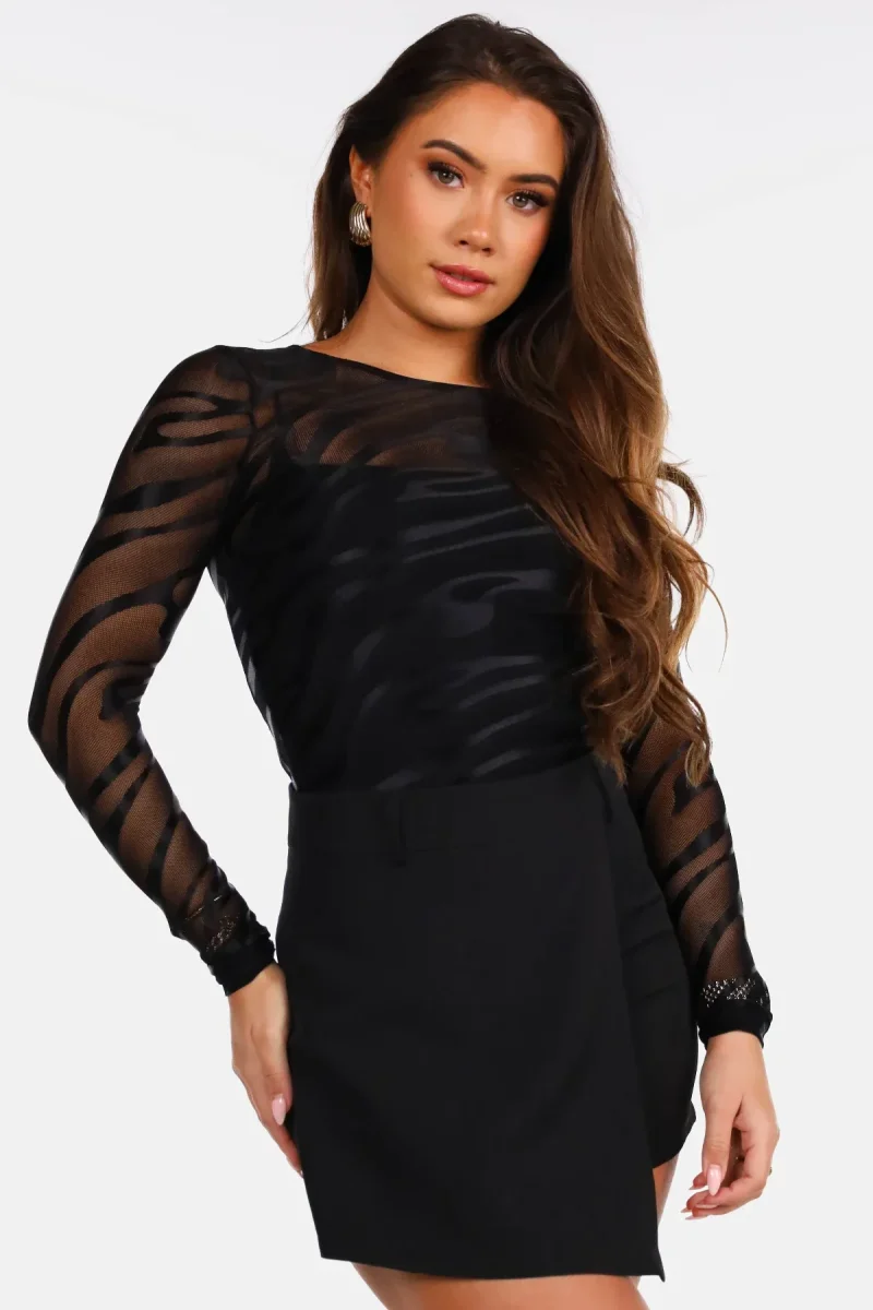 Mesh top zebra zwart - Afbeelding 2