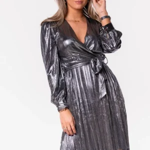 Metallic jurk zilver