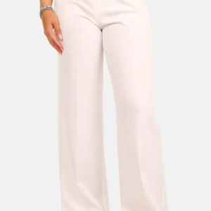 Pantalon wide leg high waist wit