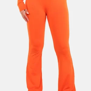 Travel flared pants oranje