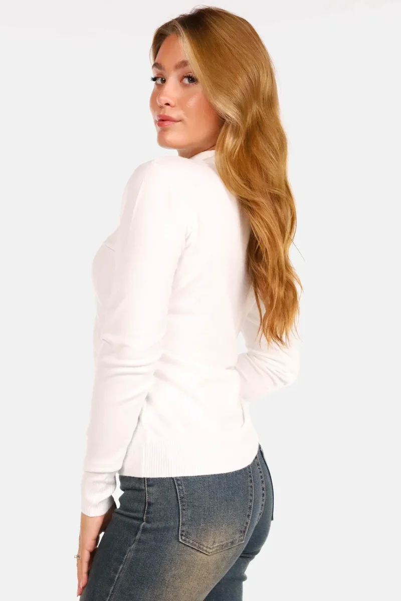 Trui turtleneck wit - Afbeelding 4