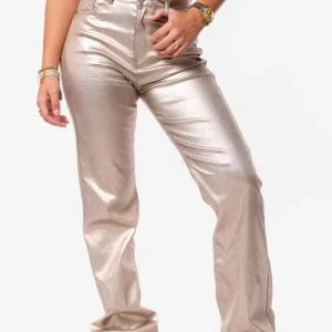 Wide leg coating goud