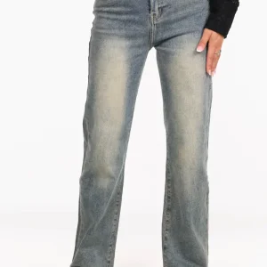 Wide leg jeans vintage mid blauw