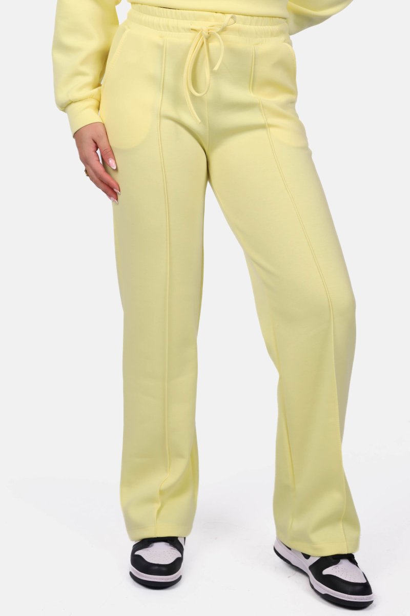 Wide leg joggingbroek geel - Afbeelding 2
