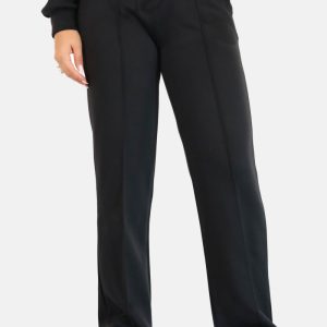 Wide leg joggingbroek zwart