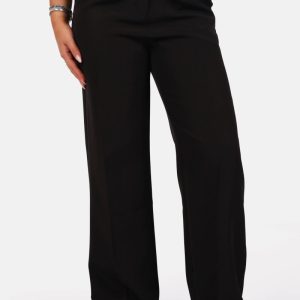 Wide leg pantalon hoge taille zwart